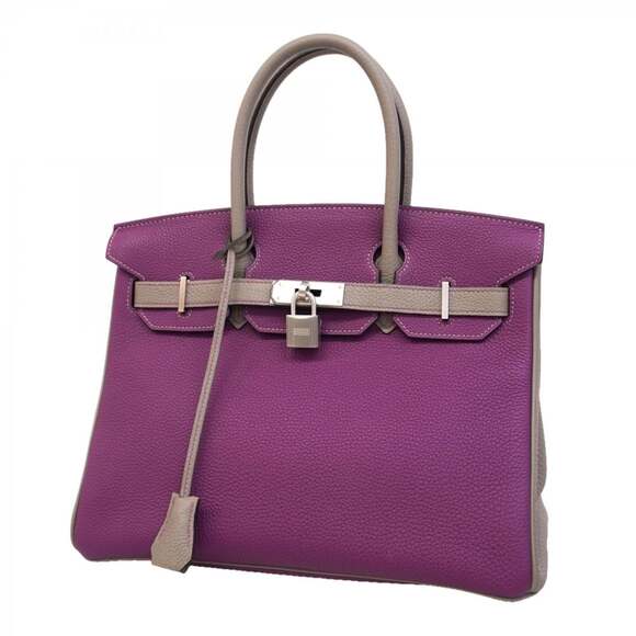 HERMES Handbags - Hermes Hermès Birkin 30 Togo Anemone Asphalt Handbag with Z Stamp, SPO Women's